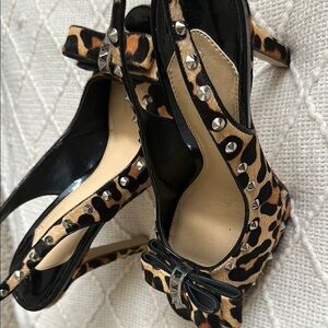 Gianni Bini Brown and Black Stiletto Heels size 10